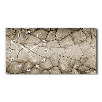 Orologio rettangolare con quadrante effetto muro di pietra