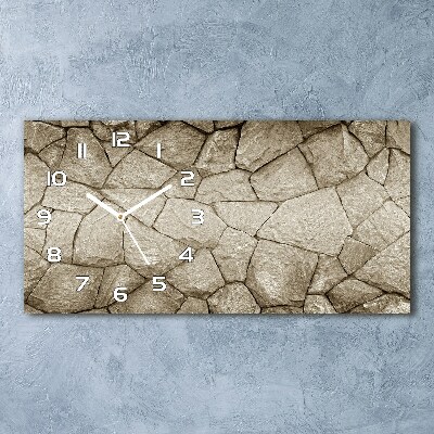 Orologio rettangolare con quadrante effetto muro di pietra