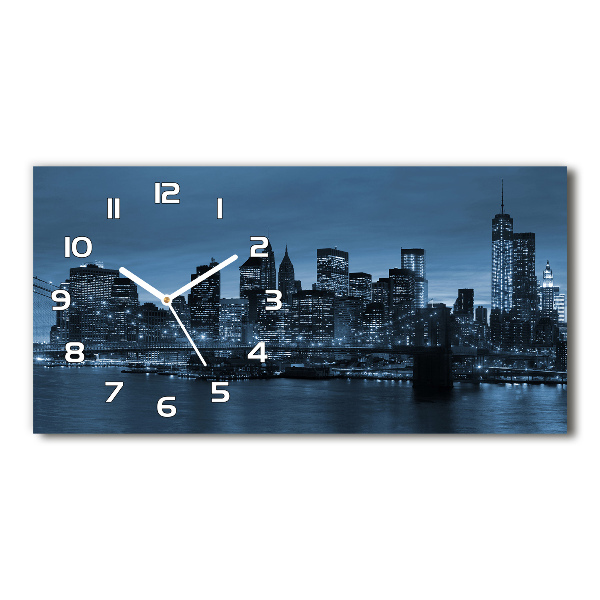 Orologio orizzontale con grafica New York di notte