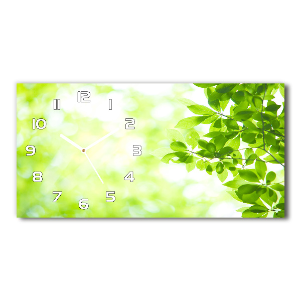 Orologio rettangolare con motivo a foglie