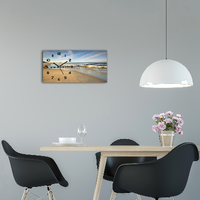 Orologio rettangolare con motivo della spiaggia sul Mar Baltico