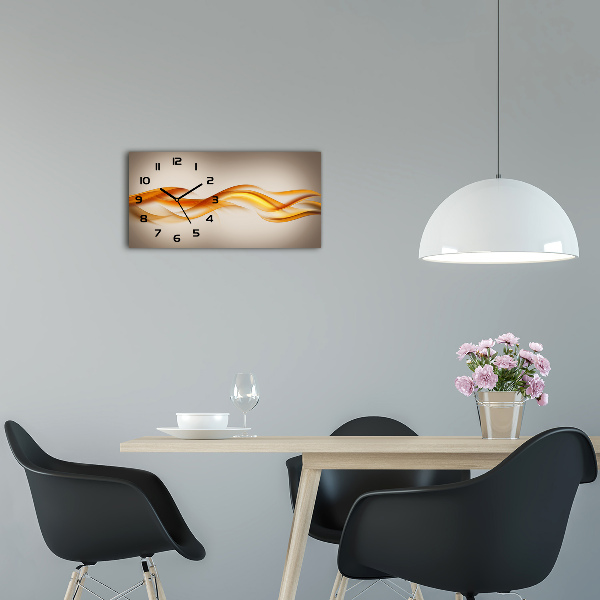 Orologio orizzontale con motivo a onde astratte