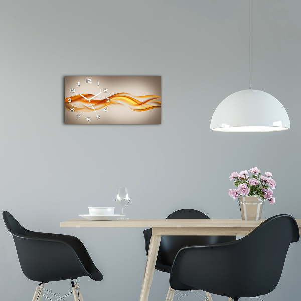 Orologio orizzontale con motivo a onde astratte