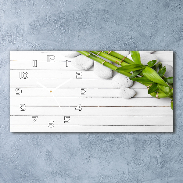 Orologio rettangolare con quadrante in bambù