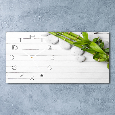 Orologio rettangolare con quadrante in bambù