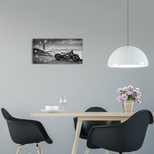 Orologio orizzontale con motivo a forma di motocicletta