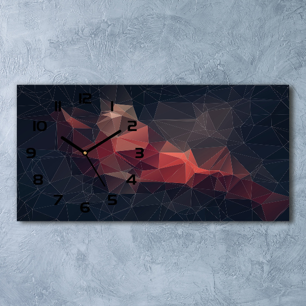 Orologio rettangolare con quadrante a sfondo astratto