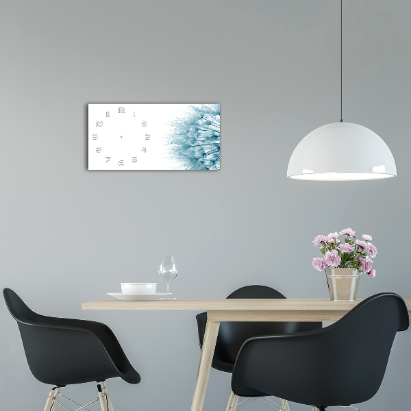 Orologio orizzontale con quadrante decorato con un motivo di dente di leone