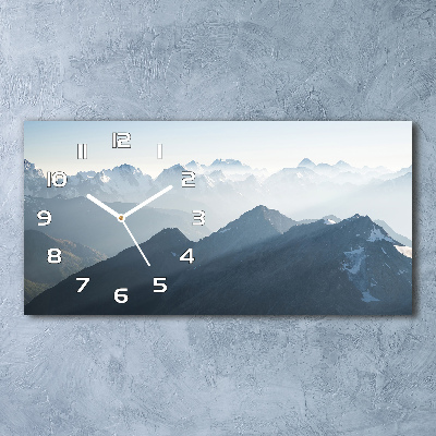 Orologio rettangolare con quadrante con motivo di cime montuose
