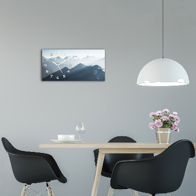 Orologio rettangolare con quadrante con motivo di cime montuose