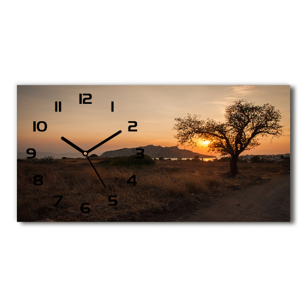 Orologio orizzontale con motivo Tramonto