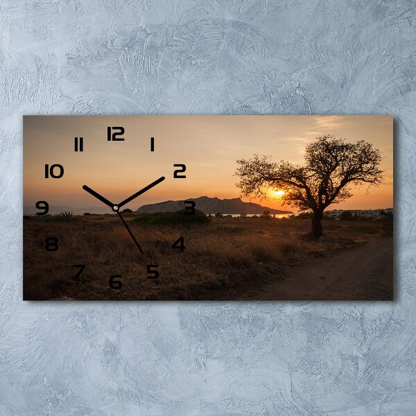 Orologio orizzontale con motivo Tramonto