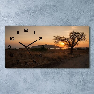 Orologio orizzontale con motivo Tramonto
