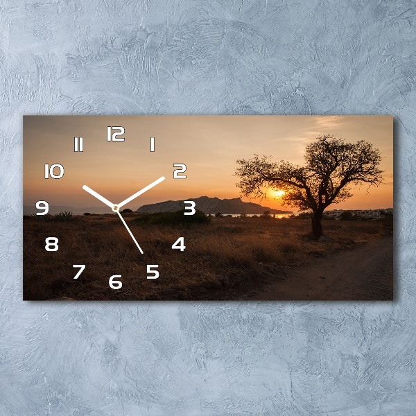 Orologio orizzontale con motivo Tramonto