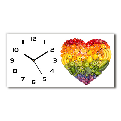 Orologio rettangolare con motivi a cuore vegetale