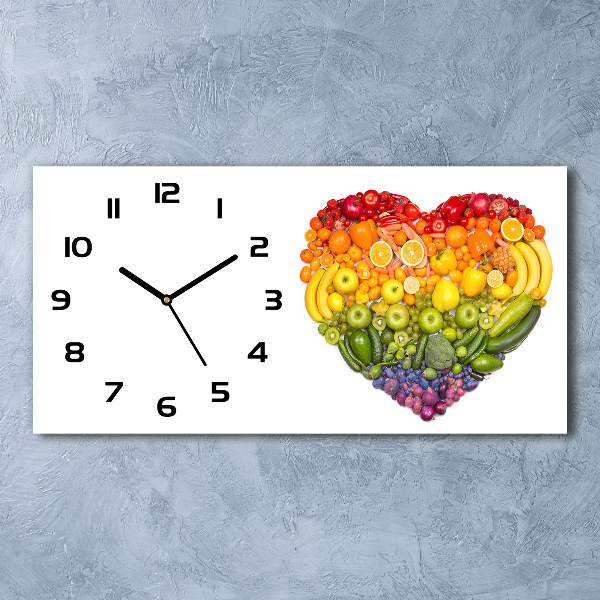 Orologio rettangolare con motivi a cuore vegetale