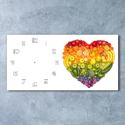 Orologio rettangolare con motivi a cuore vegetale