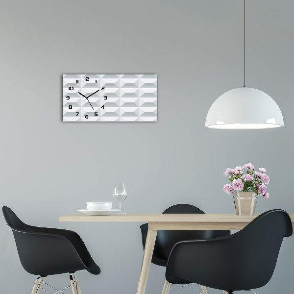 Orologio rettangolare con quadrante a motivo geometrico