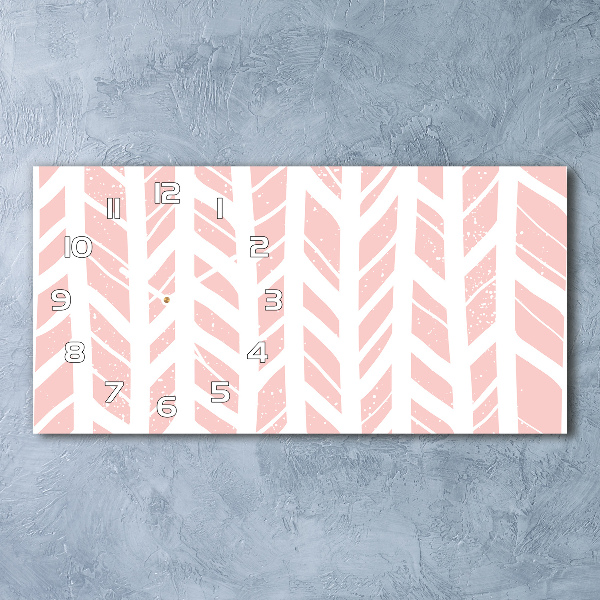 Orologio rettangolare con quadrante a motivo a spina di pesce