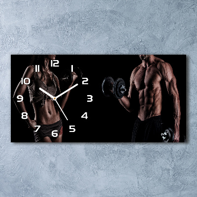 Orologio orizzontale da parete in stile per edifici sportivi