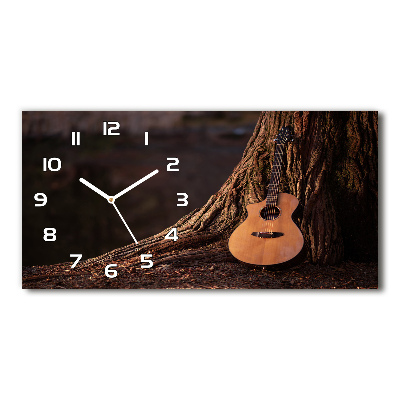 Orologio rettangolare con motivo a chitarra acustica