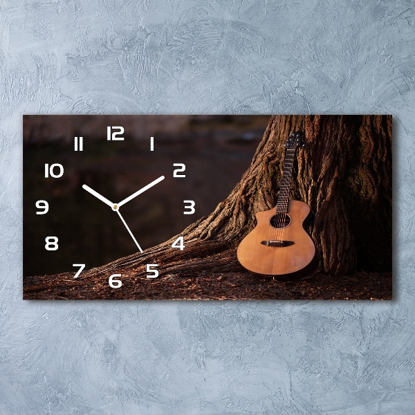 Orologio rettangolare con motivo a chitarra acustica