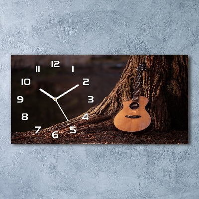 Orologio rettangolare con motivo a chitarra acustica