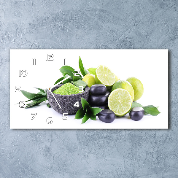 Orologio orizzontale con motore a scatto e pietre decorative