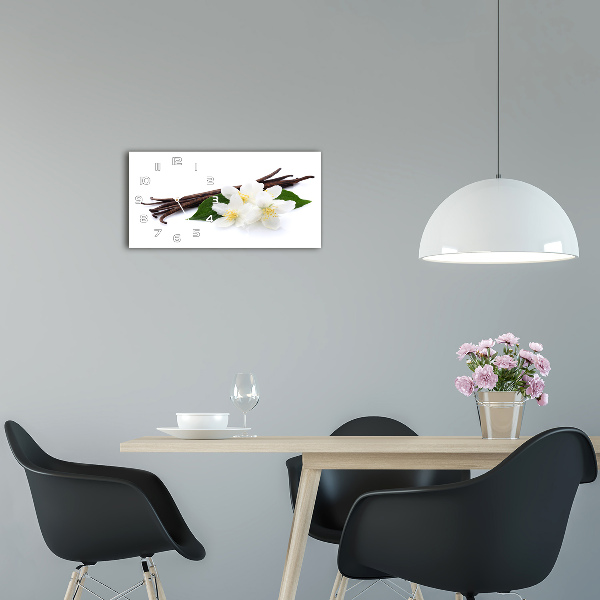 Orologio rettangolare con motivo di gelsomino e vaniglia