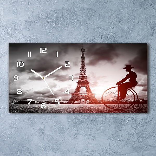 Orologio rettangolare con stampa della Torre Eiffel di Parigi