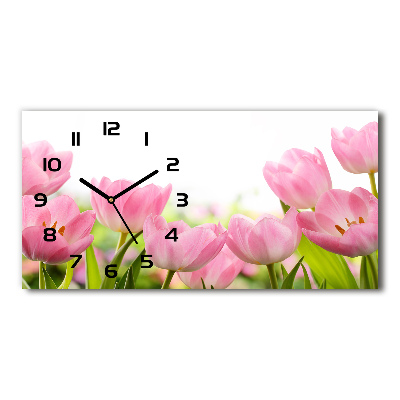Orologio orizzontale con motivo floreale rosa per giardino