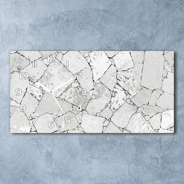 Orologio orizzontale con motivo a muro di pietra