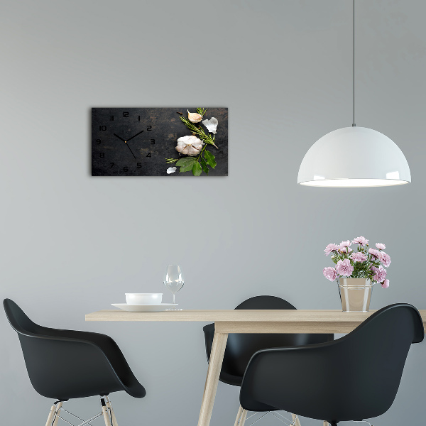 Orologio orizzontale con motivo all'aglio