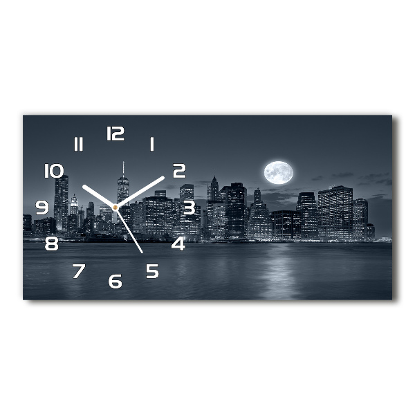 Orologio rettangolare con motivo New York di notte