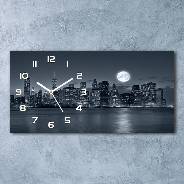 Orologio rettangolare con motivo New York di notte