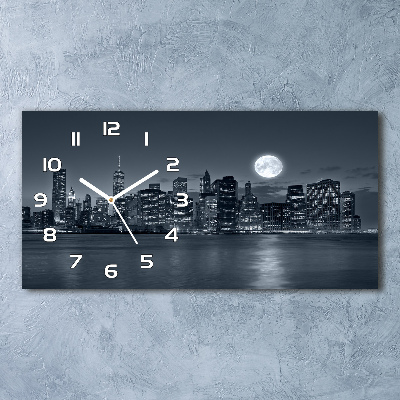 Orologio rettangolare con motivo New York di notte
