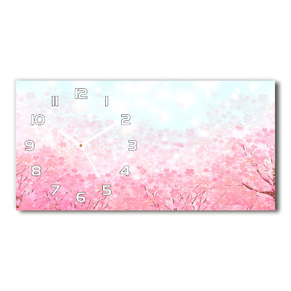 Orologio orizzontale con motivo a fiori di ciliegio