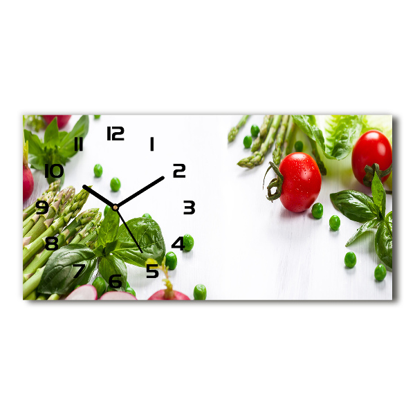 Orologio orizzontale con motivo di verdure fresche