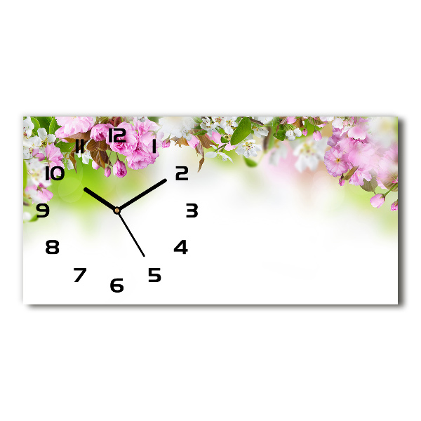 Orologio orizzontale con motivo di fiori primaverili