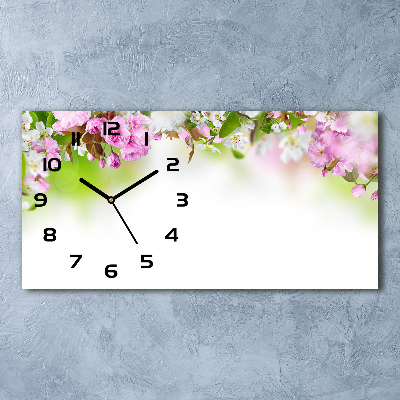 Orologio orizzontale con motivo di fiori primaverili