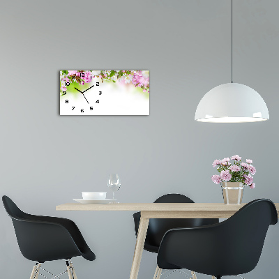 Orologio orizzontale con motivo di fiori primaverili
