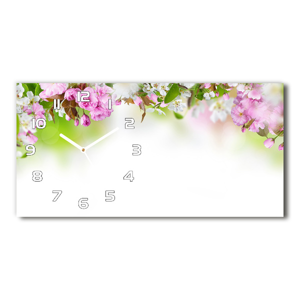 Orologio orizzontale con motivo di fiori primaverili