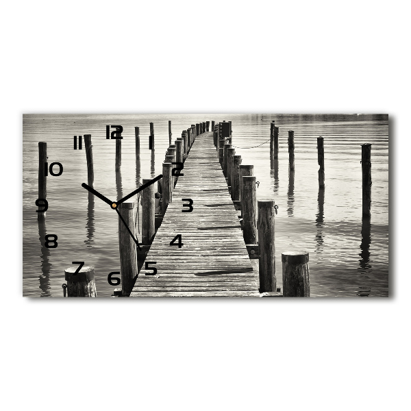 Orologio rettangolare con quadrante in molo di legno