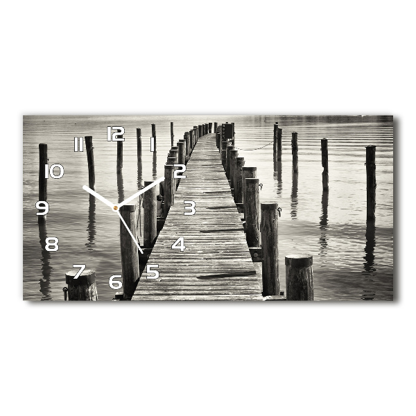 Orologio rettangolare con quadrante in molo di legno