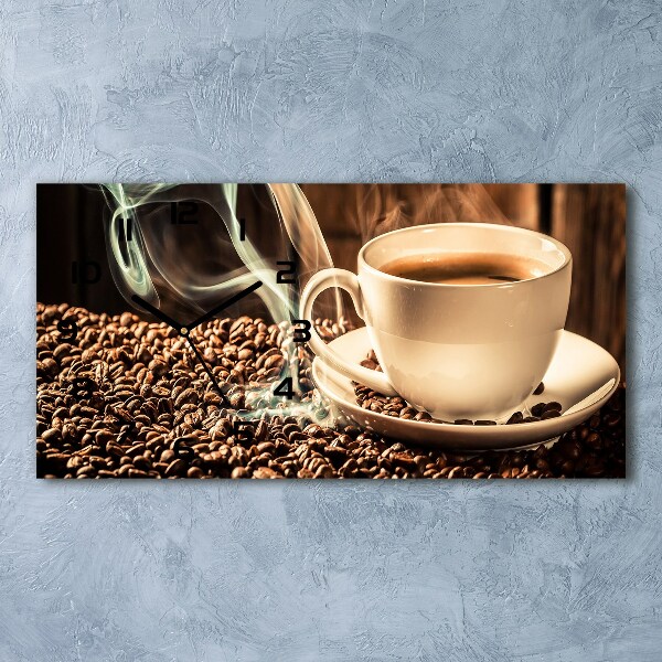 Orologio rettangolare con quadrante color caffè aromatico