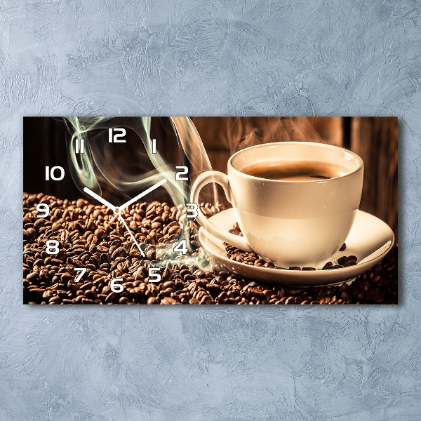 Orologio rettangolare con quadrante color caffè aromatico