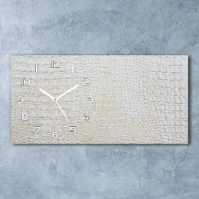 Orologio orizzontale con cinturino in pelle di coccodrillo