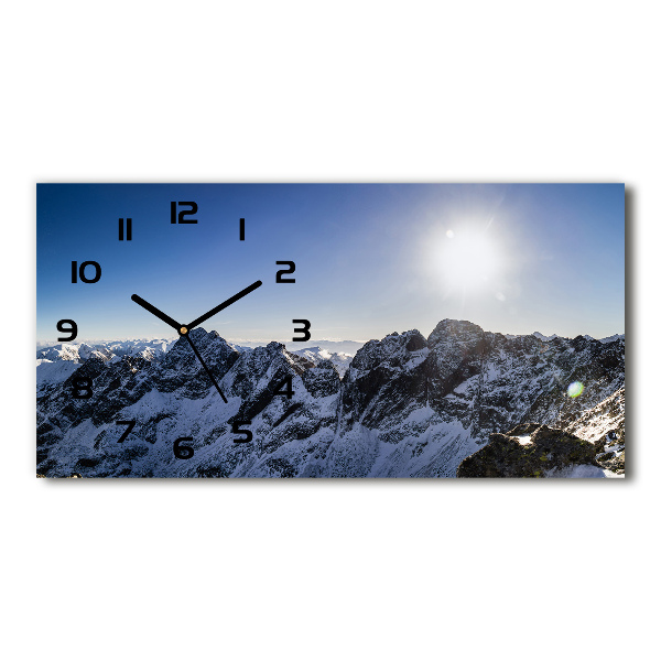 Orologio rettangolare con quadrante ispirato all'inverno sui Monti Tatra