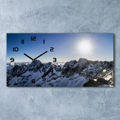Orologio rettangolare con quadrante ispirato all'inverno sui Monti Tatra