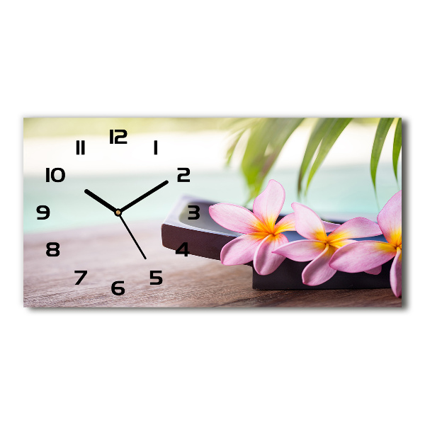 Orologio rettangolare con quadrante Plumeria